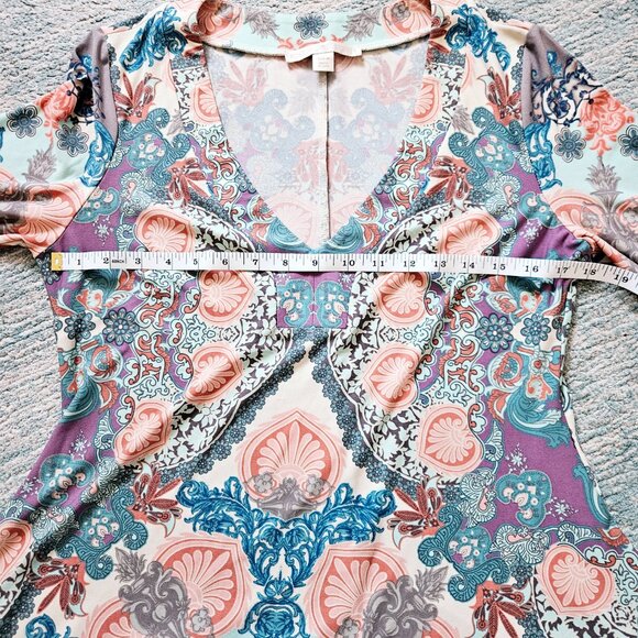 Boston Proper Multicolor "Paisley" Top , Size Medium - Picture 5 of 6